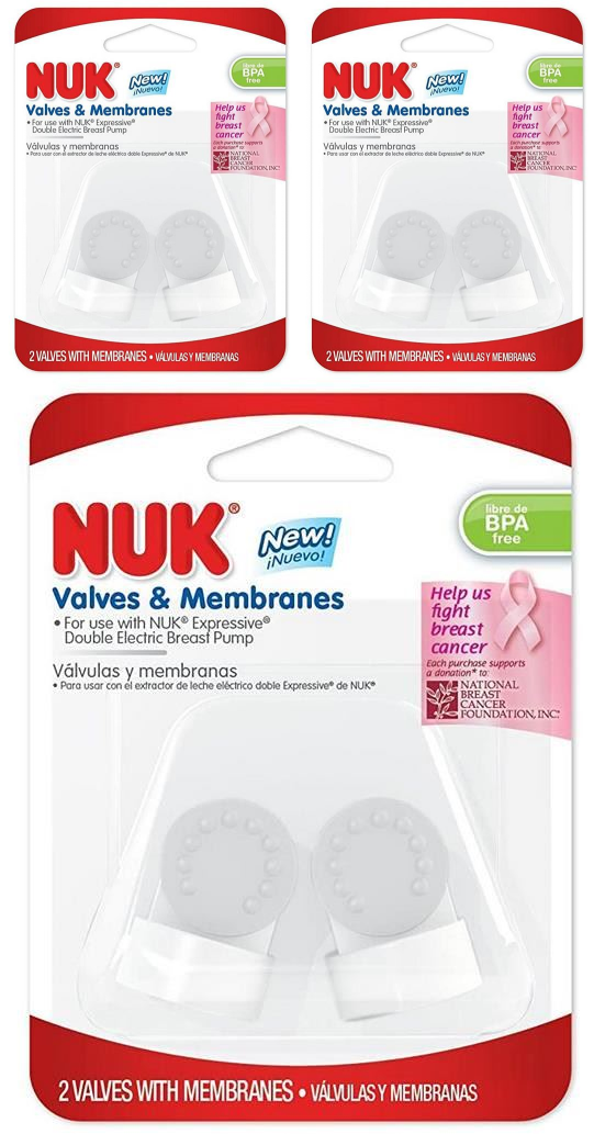 NUK Valves & Membranes 6-Pack for Expressive Double Electric Breast Pump 15z
