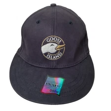 Goose Island Beer Co Cap Hat Adult One Size Blue Twill Cotton Stretch Fitted New