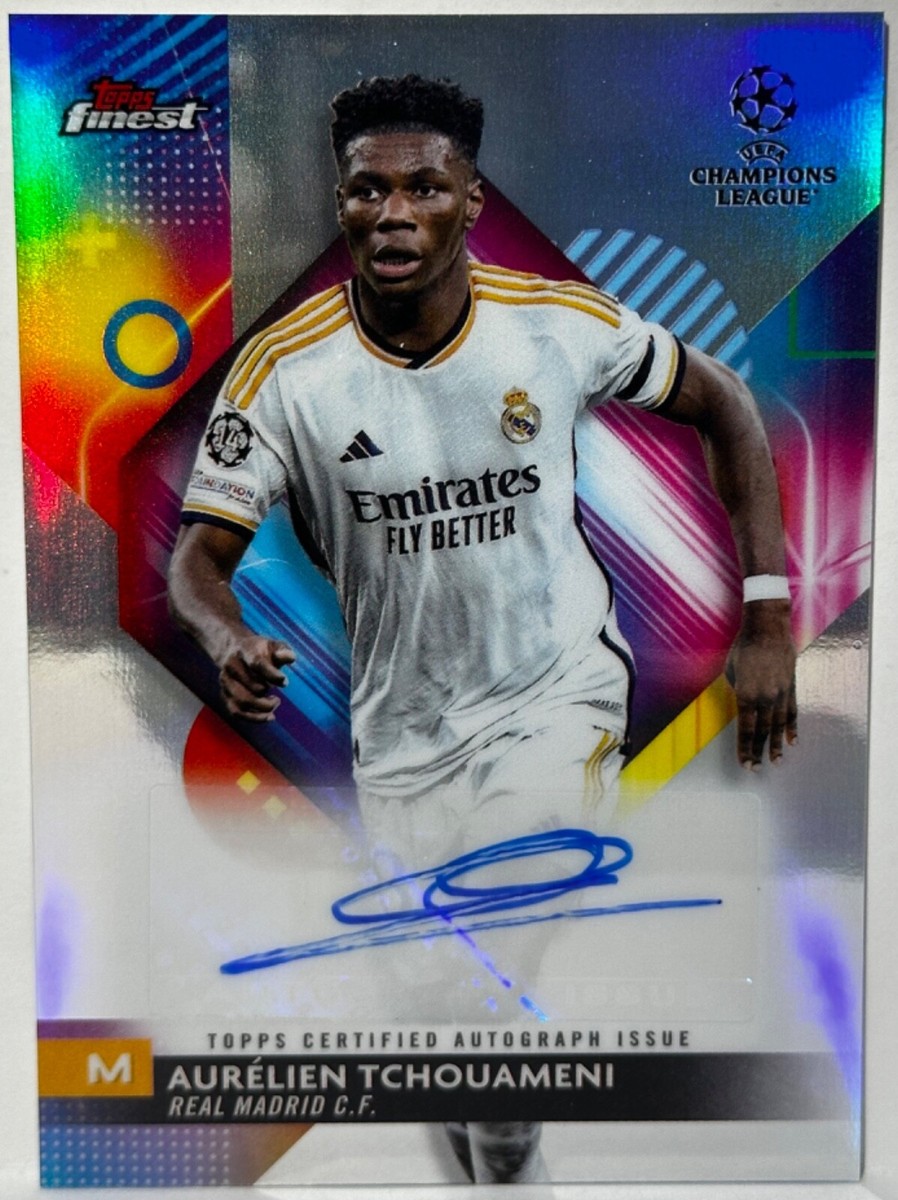 AURELIEN TCHOUAMENI ** AUTO ** 2023-24 Topps FINEST UEFA ** REAL 