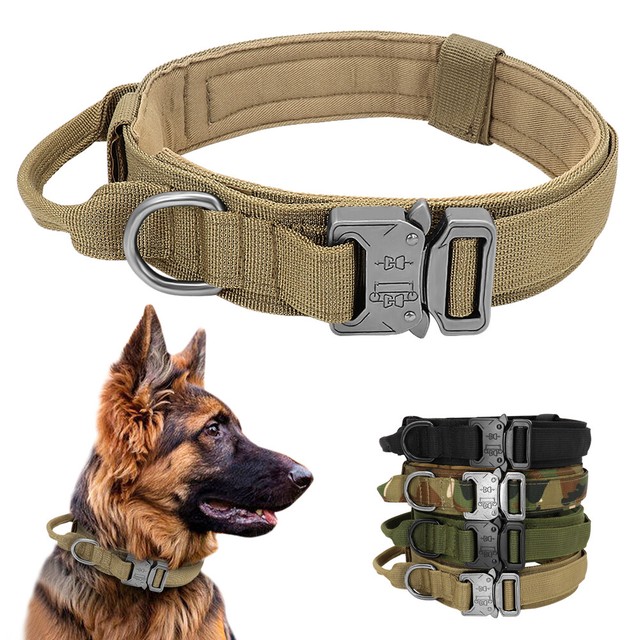 Tactical Military Dog Collars K9 Training with Handle Heavy Duty German Shepherd eBay