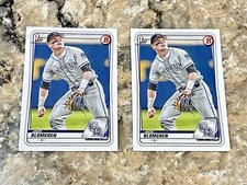 (2) 2020 Bowman Draft Paper Base 1st Bowman Jack Blomgren #BD-162 Rockies RC