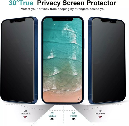 Protezione schermo in vetro temperato privacy all'ingrosso per iPhone 16 15 14 13 Pro Max - Foto 5 di 12