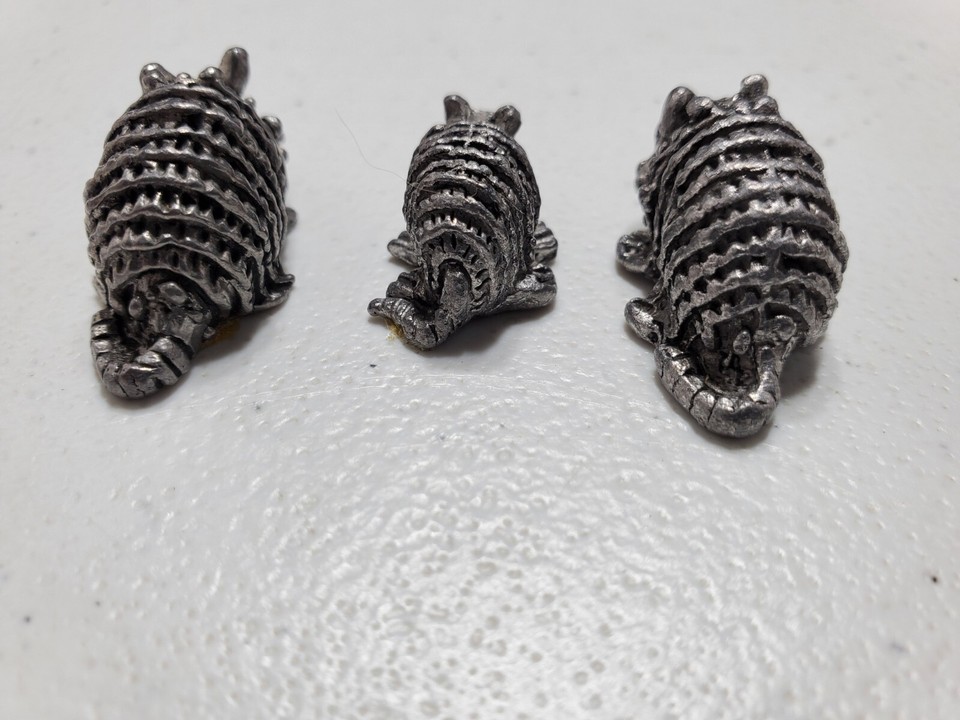 Cute Family Armadillo Pewter Figures eBay