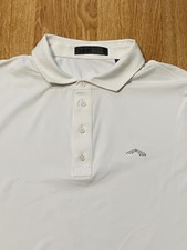 G Fore Polo Shirt Mens XL White Preppy Golf Dressy Pullover Performance Stretch