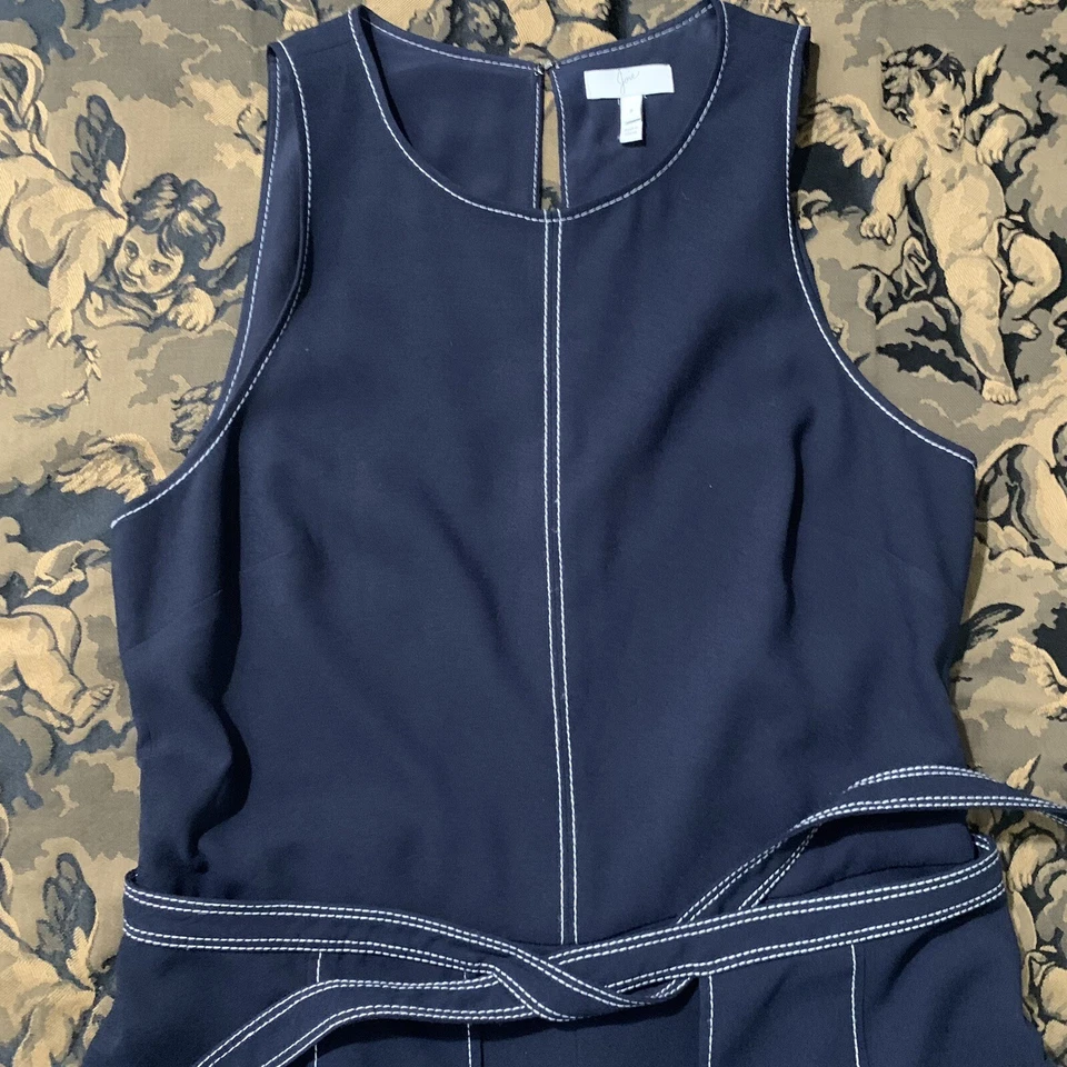 Mono Pantalón Joie Palazzo Azul Marino Ultra Alta Gama Talla 8 Foto 4 de 4