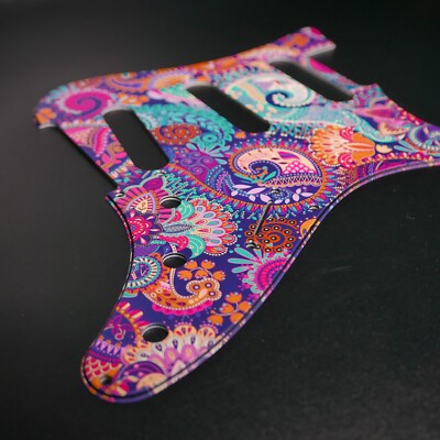 PRS Silver Sky   Silver Sky SE Pickguard   Floral #13   Custom Pickguard