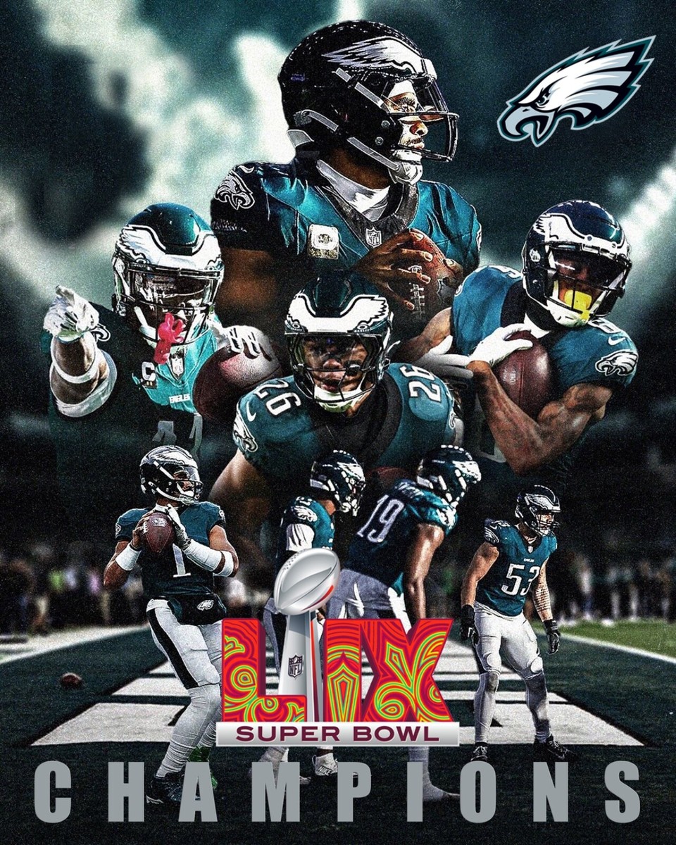 2025 Super Bowl LIX Champions Philadelphia Eagles 8x10 photo Saqon