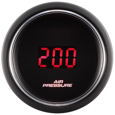 52mm Digital Air Pressure Gauge 200 PSI Blue & Red LED Air Ride