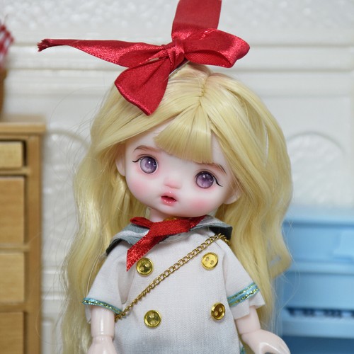 Mini 16cm Girl Doll Toy Cute Doll Removable Blonde Wig and Full Set Clothes Suit - 第 12/21 張圖片