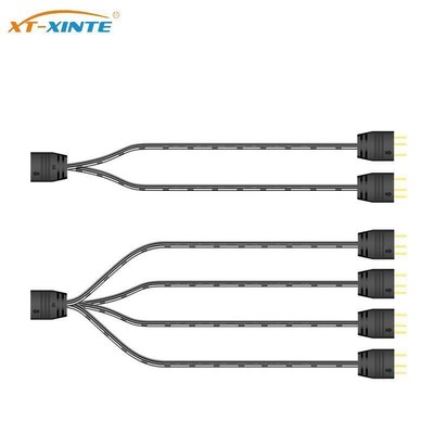 5V 3Pin Fan ARGB HUB Splitter Power Cable for Mainboard Extension Two/four ARGB