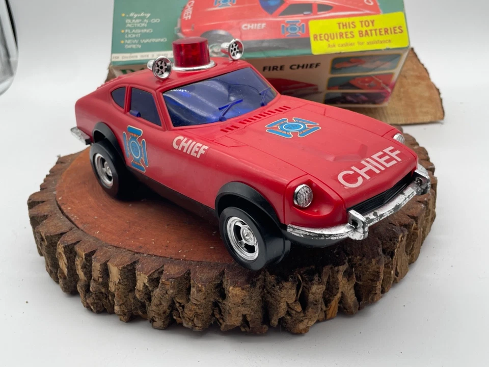 De colección Hecho en Hong Kong Datsun 260 Z Jefe de Bomberos Batería Coche Operativo Caja Original--2257.24 Foto 4 de 4
