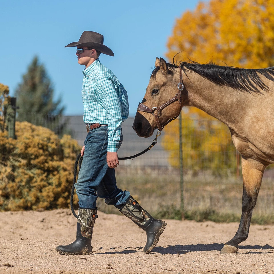 HISEA Men's Adjustable Hunting Boots w/Steel Shank Waterproof Working Rain Boots - Image 4 of 4