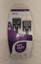 New DVI-D Dual Link Cable Ativa 10ft.DVI-D MALE /DVI-D MALE