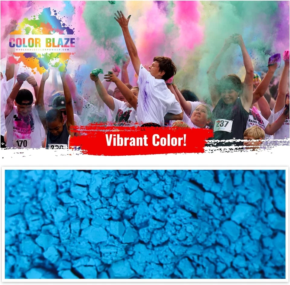 Color Blaze - 25 lbs Blue Color Powder - Holi Fun Runs Festivals Color War Party - Image 2 of 4