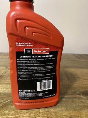 Ford Motorcraft ® SAE 75W-140 Synthetic Rear Axle Lube 1 Quart XY