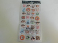 Horizon Group USA Themed stickers puffy animal heads 32 pieces
