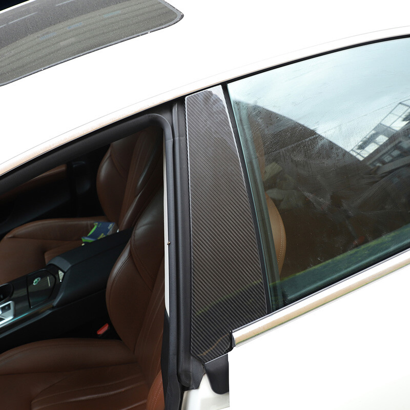 For Maserati Ghibli 2014-2021 Carbon Fiber Door B-Pillar Panel Cover Decoration