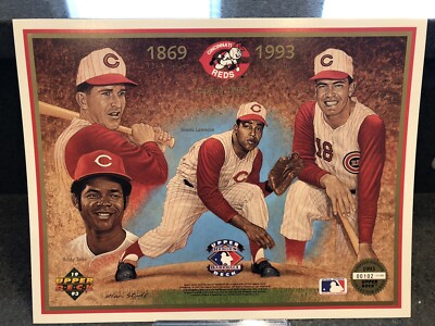 1993 UPPER DECK HEROES OF BASEBALL CINCINNATI REDS 125 YEAR PROMO SHEET #/51,600