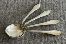 Durgin CHATHAM Sterling Silver Gumbo Soup Spoons 7 Inch Set of 4 Spoons
