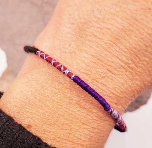 Lot De 3 Bracelets Brésiliens En Coton Vert – Vœux & Amitié – Fait Main à Nouer
