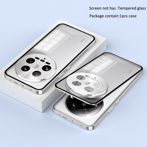 Magnetic Metal Bumper Frame +Matte Acrylic Back case For Xiaomi 14 Ultra 6.73" - Picture 17 of 19