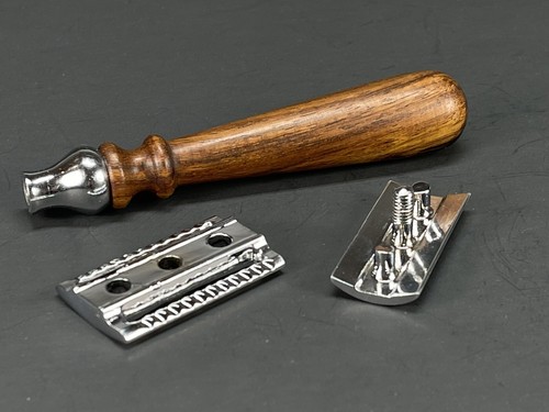 WOOD SAFETY RAZOR BRUSH BOWL SHAVING SET FOR MEN WET SHAVE KIT HOLIDAY GIFT XMAS - 第 15/19 張圖片