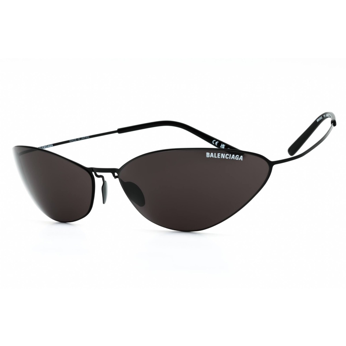 Balenciaga Unisex Sunglasses Black Titanium Oval Full Rim 