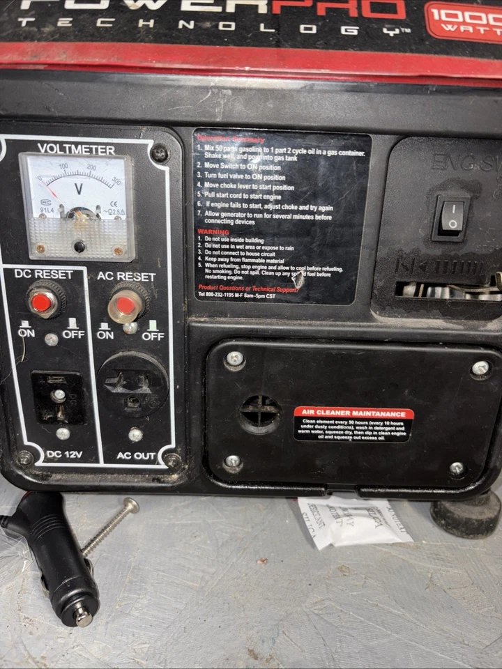 Gerador portátil a gás Power Pro Technologies 1.000 watts - #56101 - Imagem 4 de 4