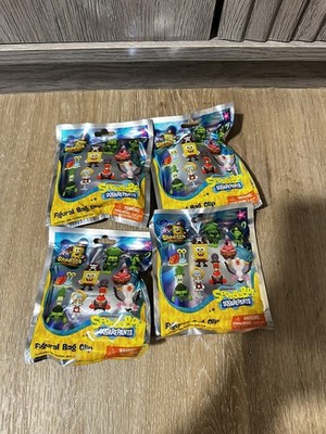 4 Nickelodeon SpongeBob SquarePants Movie Figural Bag Clip NEW 