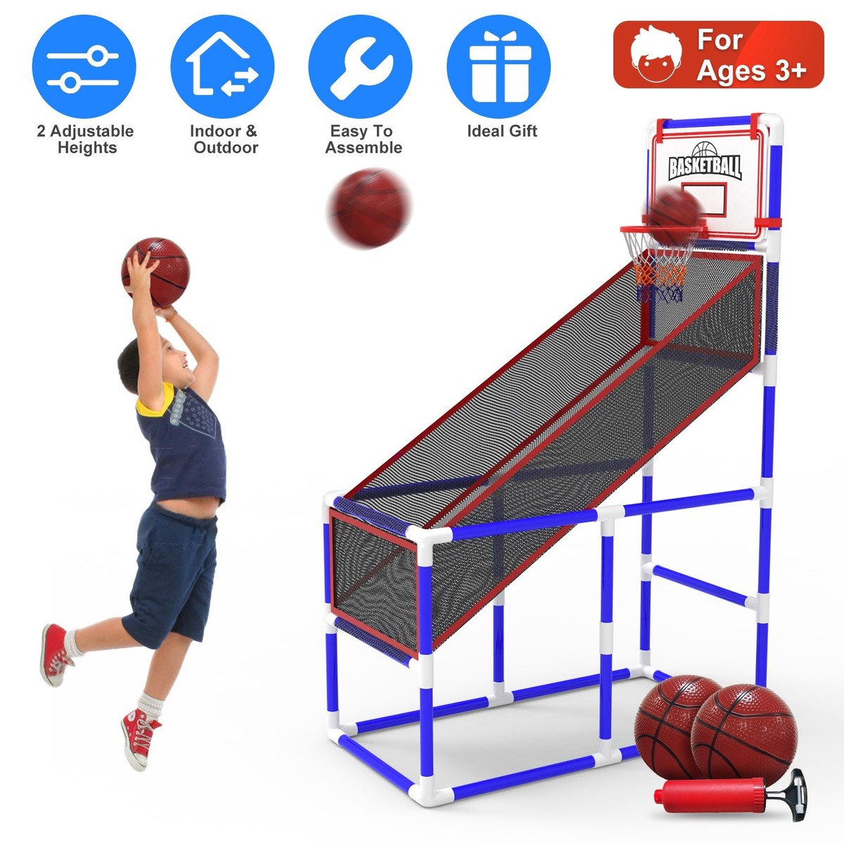 Basketball Game Set Basketball Hoop System Adjustable Height