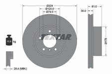 2er-Set 2er Set Bremsscheibe TEXTAR 92122805 BMW 34116750265 BMW 34116864049