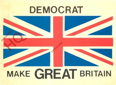 Ansichtskarte -: Demokrat macht Großbritannien (Holywell Whitley Bay) Unionsflagge