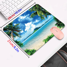 40 90cm Tropical Beach Landscape Mouse Pad - 2mm Thick Non-Slip High Quality Des