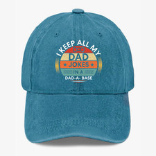 Dad Joke Hat Funny Dad Gift Dad A Base Humor Washed Adjustable Baseball Cap