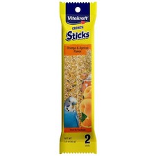 Vitakraft Crunch Sticks Orange Apricot Parakeet Treats 1.6 oz 2 pack