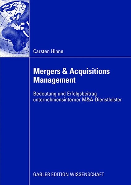 Mergers & Acquisitions Management Carsten Hinne Taschenbuch Xviii Deutsch 2008-image