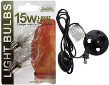 Himalayan Salt Lamp Cord Replacement with Dimmer Switch 2-Pack and E12 Halogen