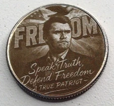 Charlie Kirk Freedom RIP Clad Quarter Surface Engraved Hobo Nickel / Love Token