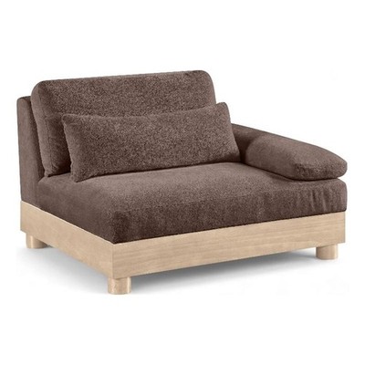 Meridian Furniture Turin Brown Chenille Upholstered Modular Right Arm Chair