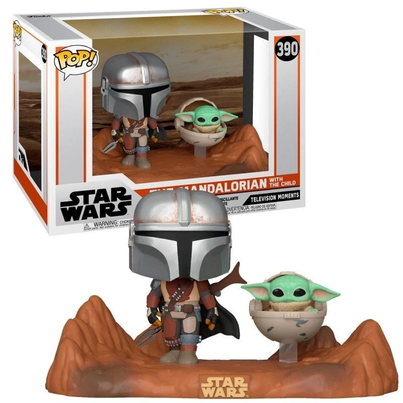 Funko POP Star Wars Der Mandalorianer 390 Der Mandalorianer Mit Dem Kind - Bild 1 von 1