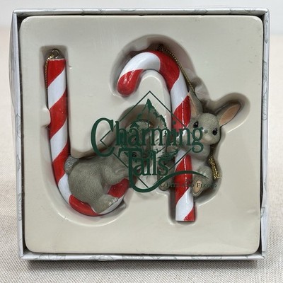 Charming Tails Ornaments Bunny Candy Cane Gift Set (B&B) Fitz And Floyd 86/116