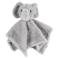 Parents Choice Grey Elephant Satin Polka Dot Security Blanket Plush Baby Toy