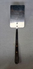 ONEIDA VINTAGE STAINLESS STEEL Solid SPATULA WOOD HANDLE MADE IN USA 12" long