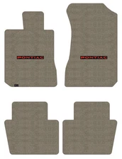 Lloyd Luxe Front & Rear Mats for '75-80 Pontiac Astre w/Red on Black Pontiac