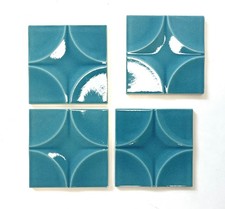 4x4 Wedgwood Virginia Crackle Blue Star Shape...