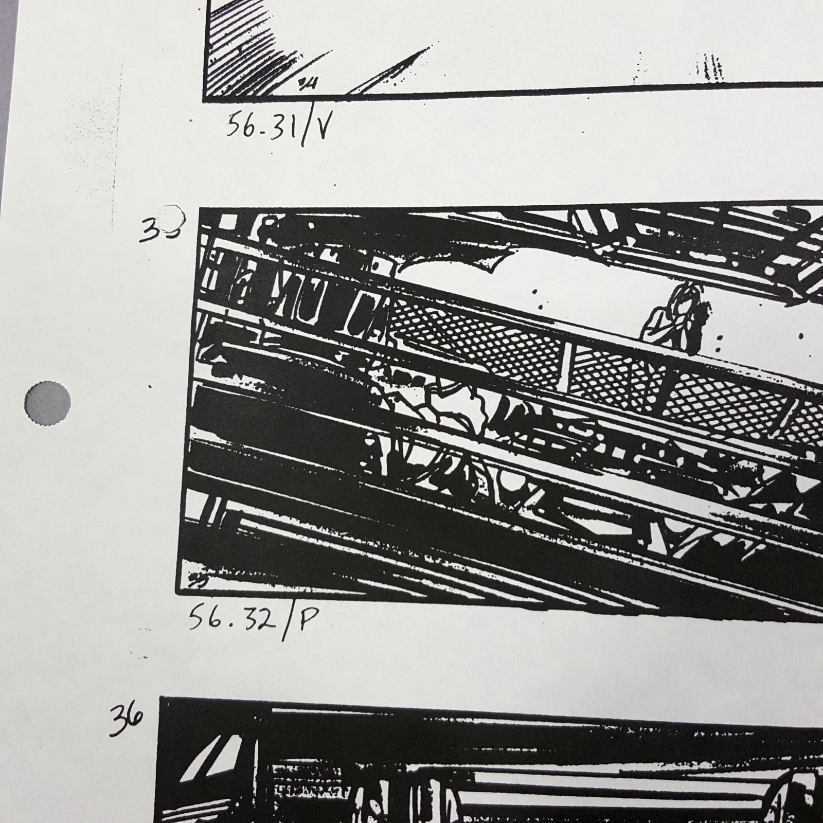 Image 11 of The Fifth Element - Production Used Storyboard, Leeloo Escape 56 34-36, COA