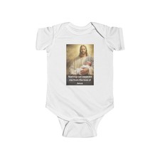 Jesus Loves Me, Infant Bodysuit Religious Christian quote