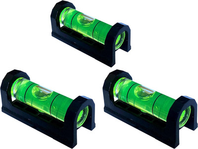 Taskar 3 Pack Mini Magnetic Spirit Level 37mm (1 1/2'') For TV Black, Green 