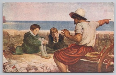 Boyhood of Raleigh Postkarte John Everett Millais Galerie Reproduktion Postkarte