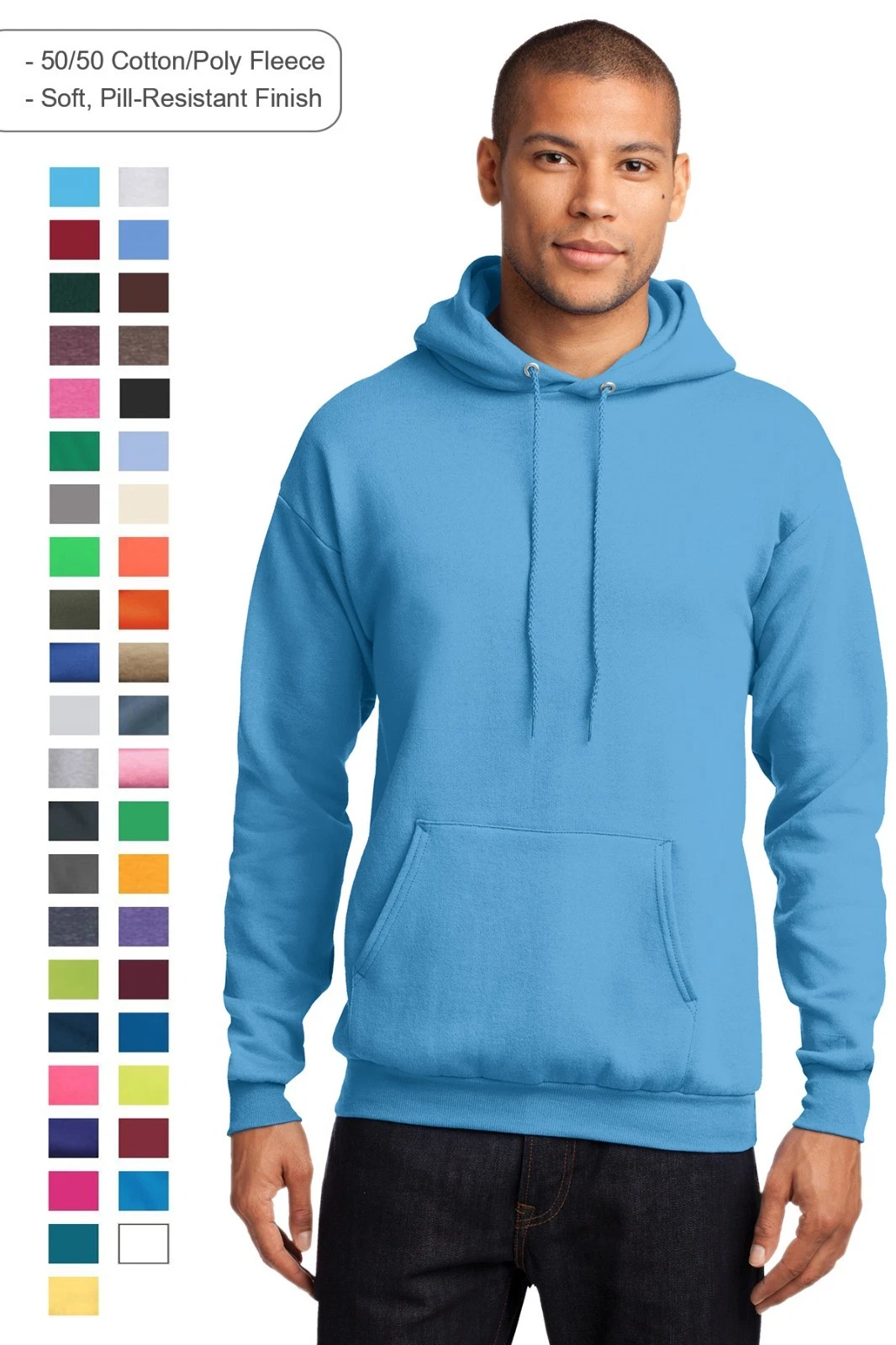 Port & Company® - Core Fleece Pullover Hoodie Sweatshirt